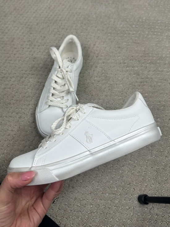 Polo Ralph Lauren Other - Size 3 Polo Ralph Lauren White Leather Sneakers Kids